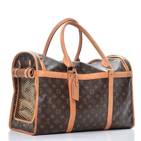 louis vuitton leather dog|louis vuitton dog carrier 50.